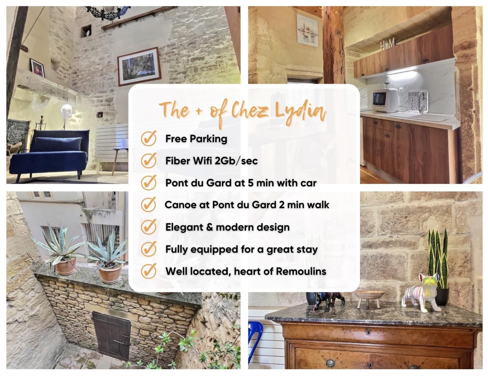 Chez Lydia - Loft Cosy, Depart Canoe A Pied, Proche Pont-Du-Gard Et Uzes 레물링 외부 사진